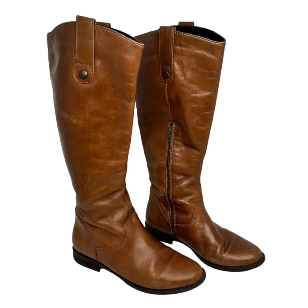Lavorazione Artigiana Knee High Leather Tan Boots Size 38.5